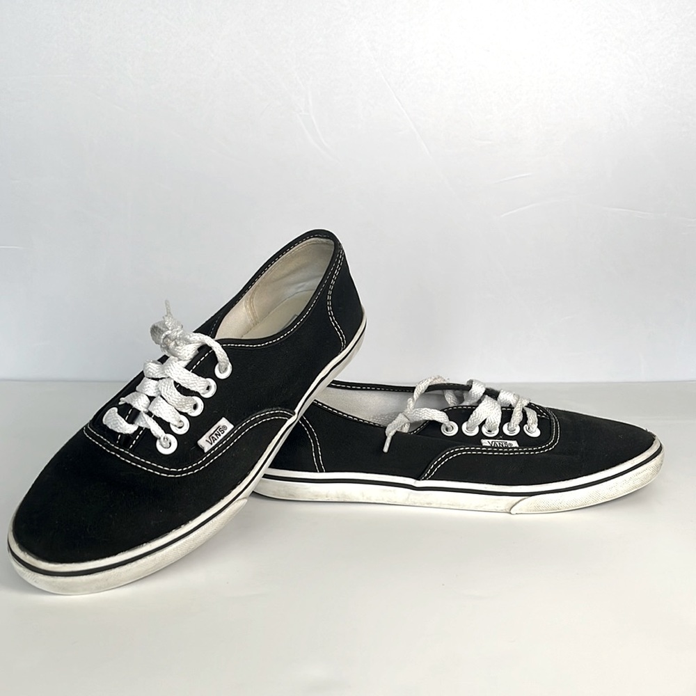 Vans off the wall skating shoes.